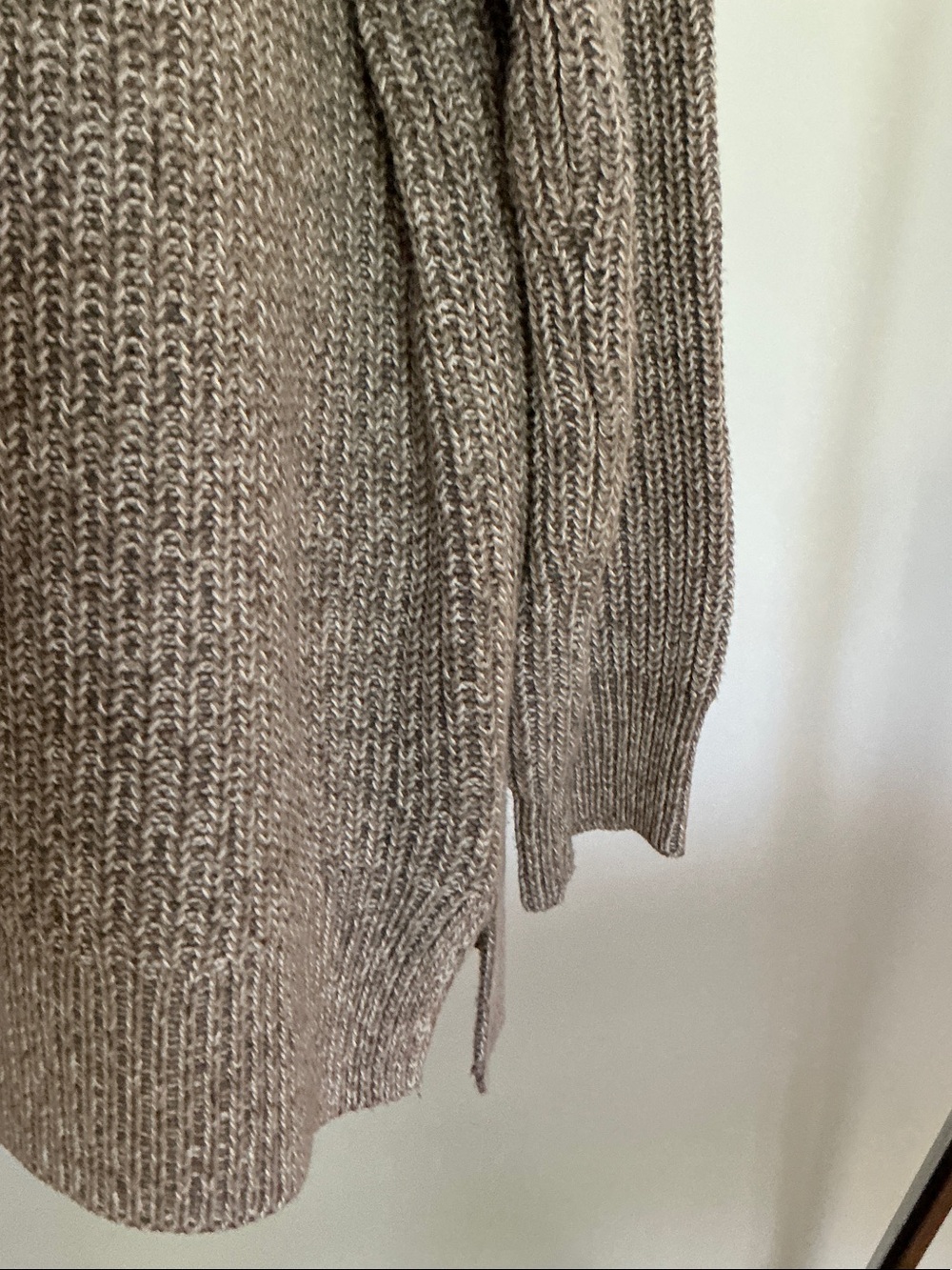 Ellen Tracy Marled Crewneck Sweater, Oatmeal Marl, Size Large - Picture 7 of 16